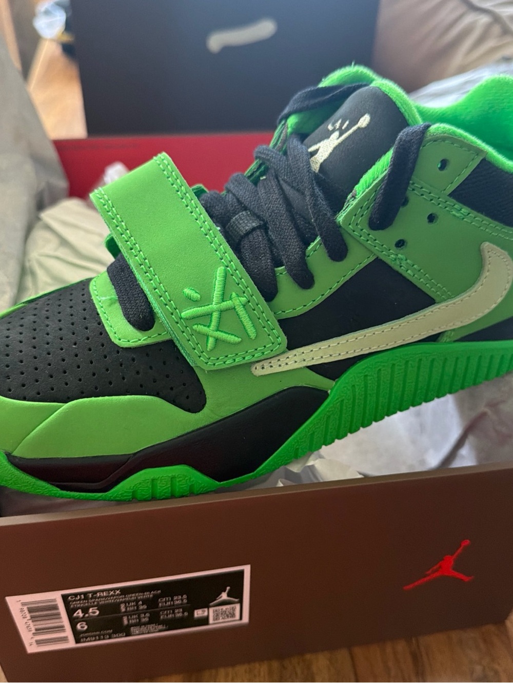 Nike Jordan CJ1 T-Rexx Green Spark/ Black men’s size 4.5 Brand New